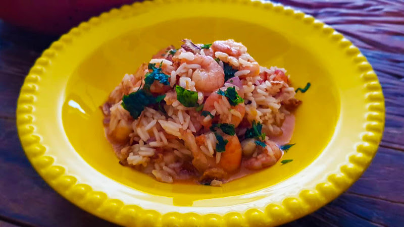 Receita de risoto express com camarão e bacon Receita de risoto express com camarão e bacon