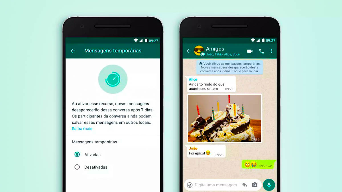WhatsApp apresenta mensagens temporária, que se autodestrói em 7 dias; saiba como ativar recurso