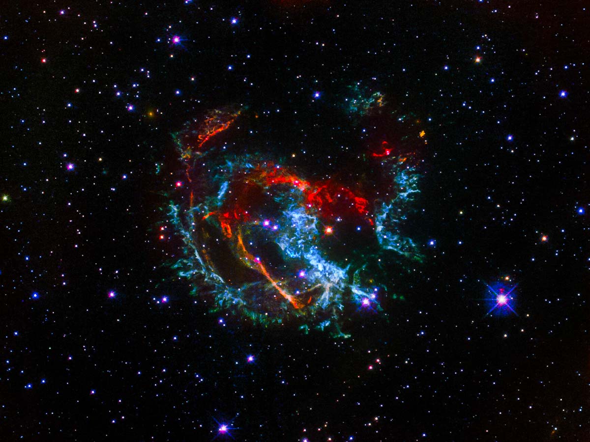 Telescópio Hubble captura remanescente de supernova