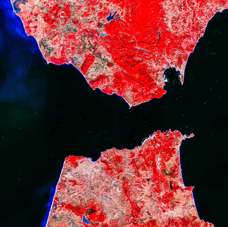 A Terra vista do espaço: Estreito de Gibraltar
