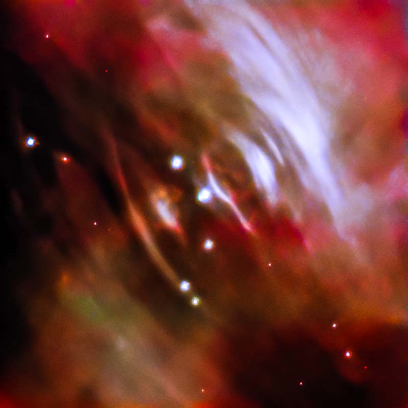 Ondas cósmicas: pulsar cria ‘piscina’ colossal no coração da nebulosa do Caranguejo