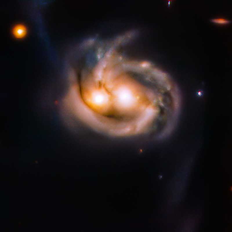 ‘Olhos’ revelam fusão de duas galáxias em nossa vizinhança