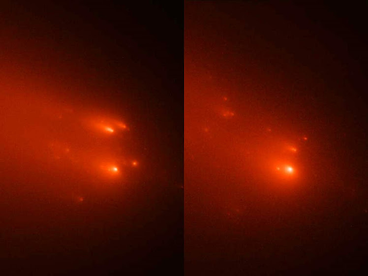 Hubble flagra divisão de núcleo sólido de cometa