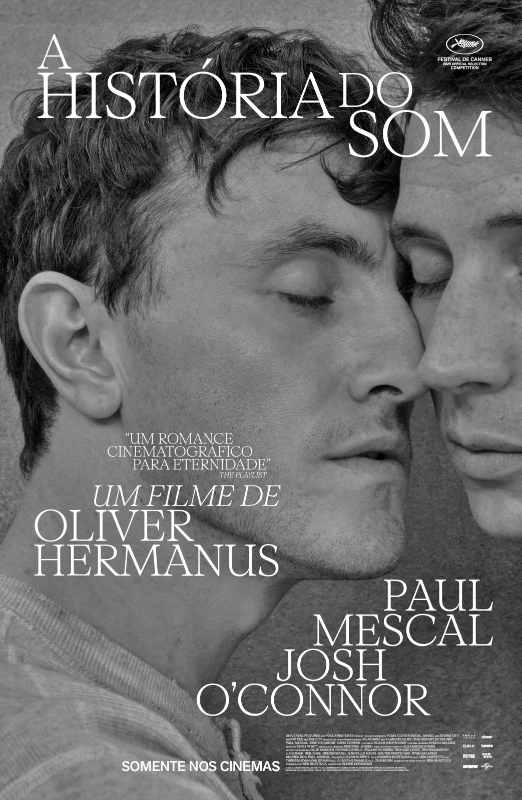 Universal Pictures lança primeiro trailer e cartaz de 'A História Do Som', com Paul Mescal e Josh O'Connor:filme chega nos cinemas brasileiros em fevereiro de 2026