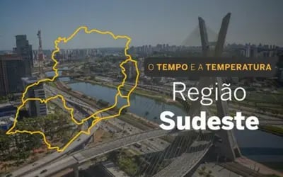 O TEMPO E A TEMPERATURA: sábado (20) terá chuva em áreas do Sudeste e tempo firme em Minas Gerais